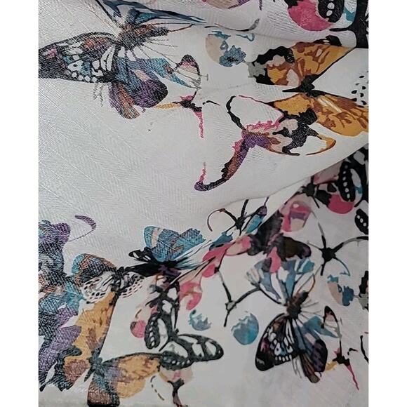 Jessica Simpson Collection Butterfly Scarf – White Multi-Color 29x72 NWT - Picture 2 of 4